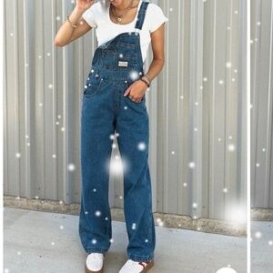 NWT overalls in medium wash